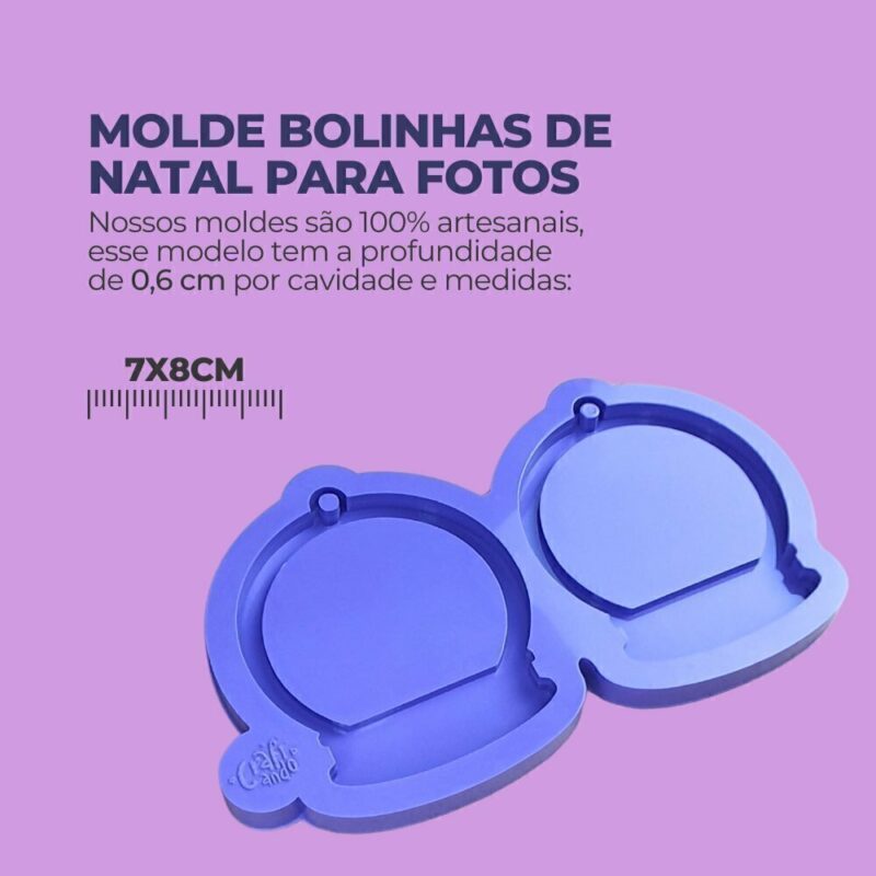 Molde de Silicone Para Resina Epóxi Bolinhas de Natal Para Fotos - Image 2