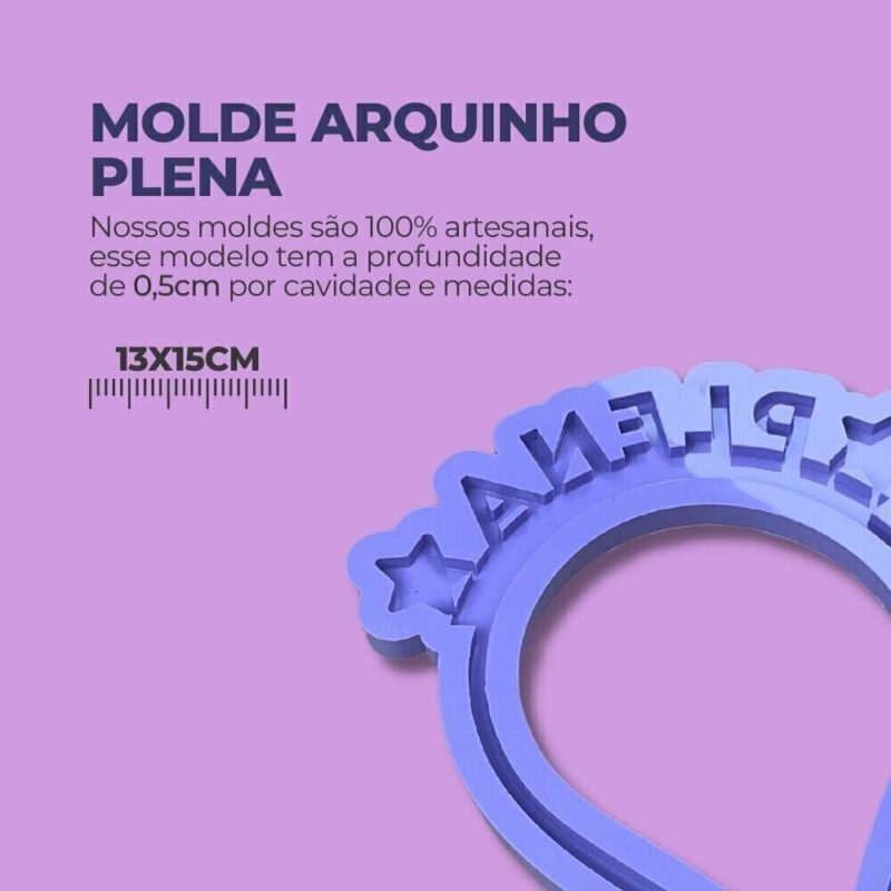 Molde de Silicone Para Resina Epóxi Tiara Plena - Image 2