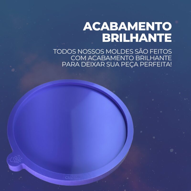 Molde de Silicone Para Resina Epóxi Porta Aliança Redondo 15cm - Image 3